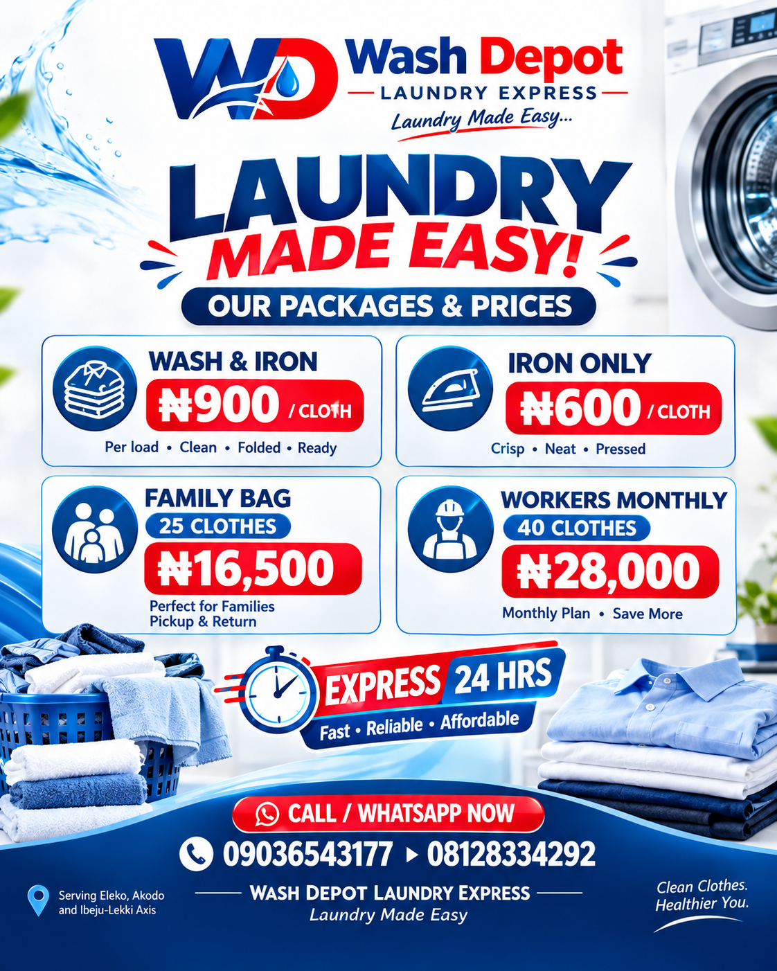 Family Laundry Package